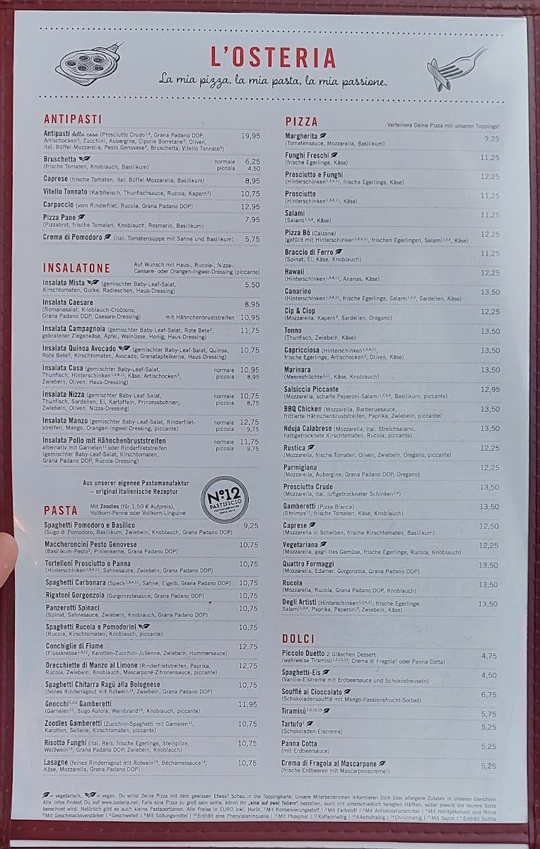 Menu L'osteria Kamen-1