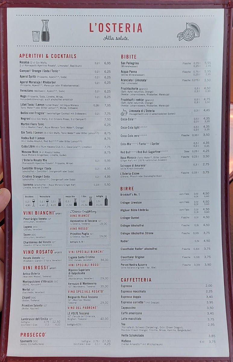 Menu L'osteria Kamen-5