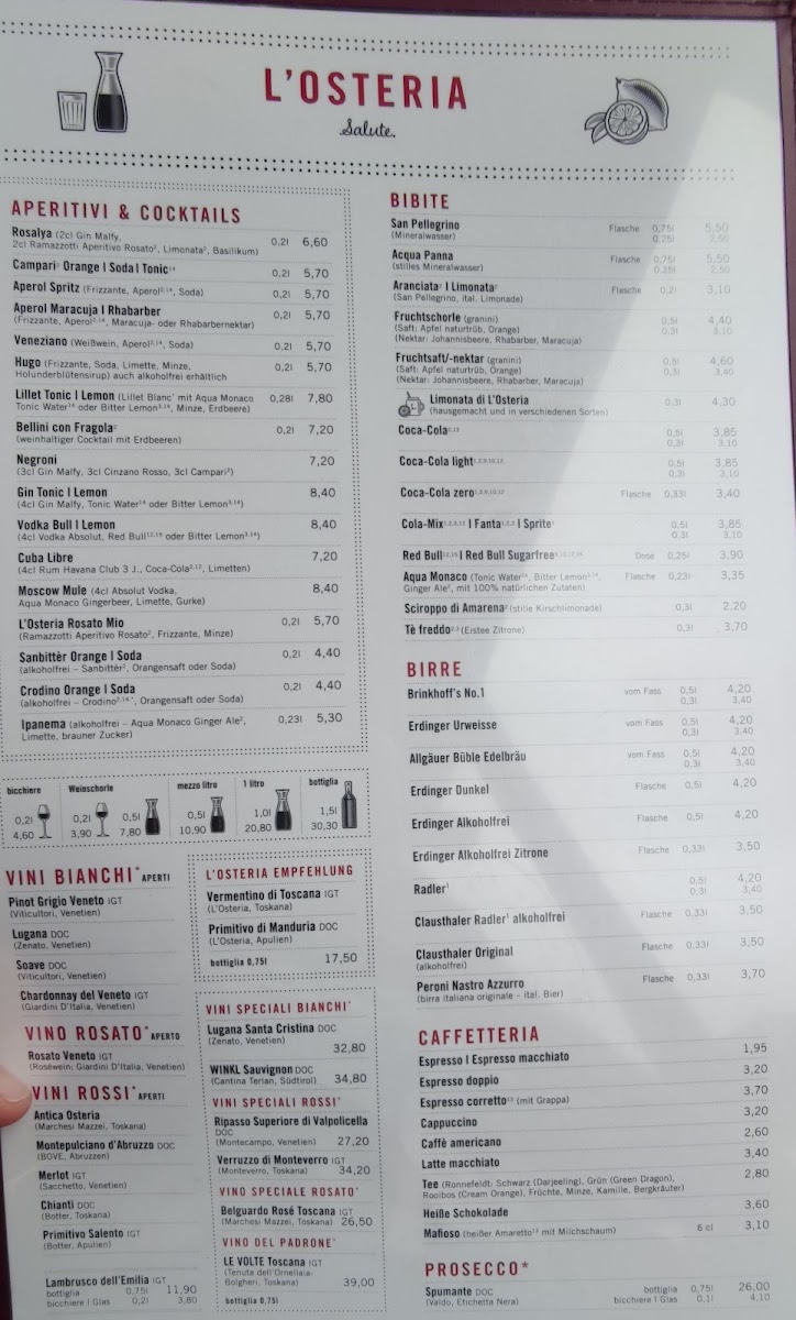 Menu L'osteria Kamen-8